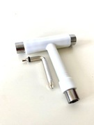 Uniwersalny biały klucz deskorolkowy 13/14/10mm z imbusem i krzyżakiem