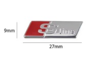 Naklejka Znaczek AUDI SLINE Emblemat Kierownicę Kluczyk logo 27mm x 9mm