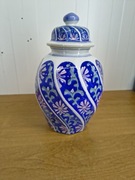 Amfora ceramiczna z pokrywką – ręcznie malowana, Made in China, 30 cm