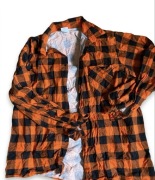 Pomarańczowa koszula w kratkę nowa