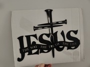 Jezus droga prawda życie nowa dekoracja ścienna ozdoba metalowa