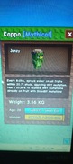 Kappa lvl 26 mythical pet