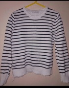 Cienki Sweter dla dziewczynki 110 116 z ażurowymi tyłem 