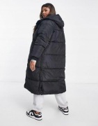 Urban Bliss kurtka pikowana damska czarna długa płaszcz zimowa r. 38 M