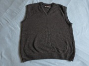 Bezrękawnik sweter swetr L-XL ciepły - odcień brązu