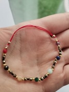 Bransoletka czakry srebro 925 na nici jedwabnej