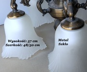 Żyrandol do salonu, szklane klosze