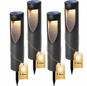 4x Lampa Solarna LED Słupek Zewnętrzny Czujnik