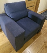 Wygodnh fotel granatowy,