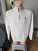 Brave soul sweter męski S biały kremowy z zamkiem 
