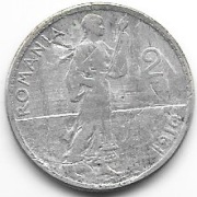 Rumunia 2 lei 1910 Ag