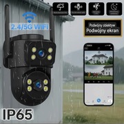Kamera WIFI 2,4 i 5Ghz Obrotowa 6MP 2 Obiektywy IP65 