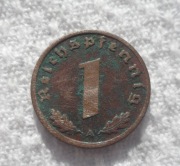 Niemcy III Rzesza 1 fenig reichspfennig 1939 A Berlin Prusy KM# 89 Brąz