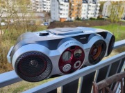 RADIO MAGNETOFON CD PHILIPS AZ2558 BOOMBOX Z UCHWYTAMI PO BOKACH SUBWOOFER 