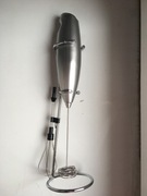 Spieniacz do mleka / Mikser do kawy ze stojakiem srebrny