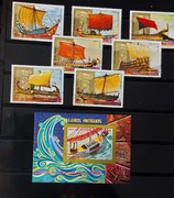 !!! GWINEA RÓWNIKOWA MARYNISTYKA 7szt+BLOCZEK...KASOWANE*!!!