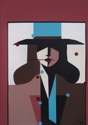 Obraz 'Werdykt Femme Fatale' 100x70 2025 Akryl Abstrakcja