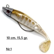 Przynęty Gumy 10 cm. 15,5 gr. 3 kolory. komplet.