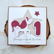 Kartka na roczek, kartka na 2, 3 urodziny, z jednorożcem, personalizowana