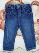 Niebieskie spodnie jeansowe jeansy Okay 80 jeansy kokardki jak nowe