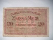 BANKNOT  20 Marek 1918 r. KOWNO seria B