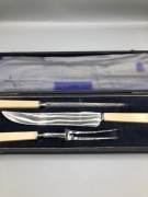 Vintage zestaw do carvingu Sheffield Steel Products lata 60/70