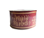 WSTĄŻKA TAŚMA dekoracyjna Boże Narodzenie ryps 4 cm.