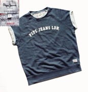 Pepe Jeans fajna miękka dresowa denim bez rękawów r.L