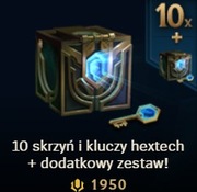 [GWARANCJA] 10X SKRZYNIA HEXTECH I KLUCZ (1950 RP) do League of Legends LoL