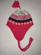 Ciepła czapka z polarem, z pomponem, nauszniki