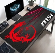 Duża Podkładka pod Myszkę do Gier z Czerwonym Smokiem, MSI 50x100 cm