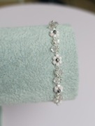 Różowo srebrna bransoletka stal nierdzewna 