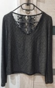 Czarna bluzka damska rozmiar M koronka