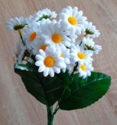 Sztuczne kwiaty- bukiet MARGARETEK do wyrobu wiązanek, stroików