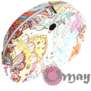 Organizer Obag MOON LIGHT szary – kwiaty mozaika 2 kieszenie | OMAY