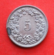 5 Rappen     1974  r  -     Szwajcaria  