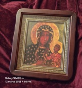 Przepiękna Ikona prawosławna w kiocie Matka Boska Częstochowska.