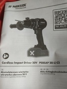 Wiertarko Wkrętarka akumulatorowa udarowa PARKSIDE PSBSAP 20-Li C3