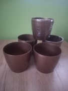 Zestaw 5 doniczek plastikowych bez podstawek