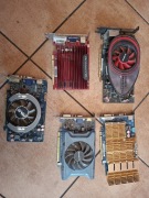 Złom komputerowy karty graficzne 5 szt.