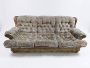 Stylowy komplet mebli wypoczynkowych 3+2+1 | Kanapa z funkcją spania |Retro