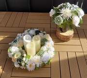 Kompozycja nagrobna wianek + wazon komplet