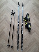 Narty biegowe Fischer 147cm, buty Fischer 37r. kijki 110cm - ZESTAW  