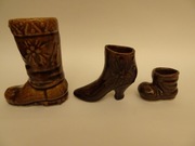 Buty ceramiczne Prl, ceramika PRL, vintage, retro, 3 sztuki