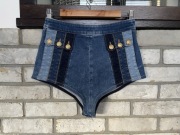 Dsquared spodenki jeans hot pants wysoki stan high waist IT 40 S 36 