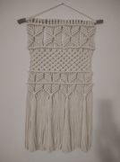 Makrama ecru na ścianę 50/75 cm