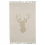 HEMMAVE Pled, beżowy, wzór jelenie, 120x180 cm
