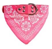 Obroża bandamka dla psa, różowa XL