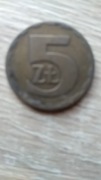 6.    PRL 5 zł.  z 1977 r. bez znaku menniczego