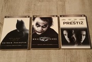 3xDVD+1 film gratis z kolekcji/BATMAN POCZĄTEK/MROCZNY RYCERZ /PRESTIŻ / PL